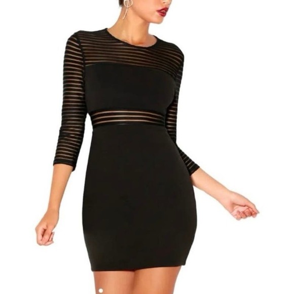 Lulus Perfert Mesh Sheer Striped Black Bodycon Dress
Size XS - Picture 11 of 13